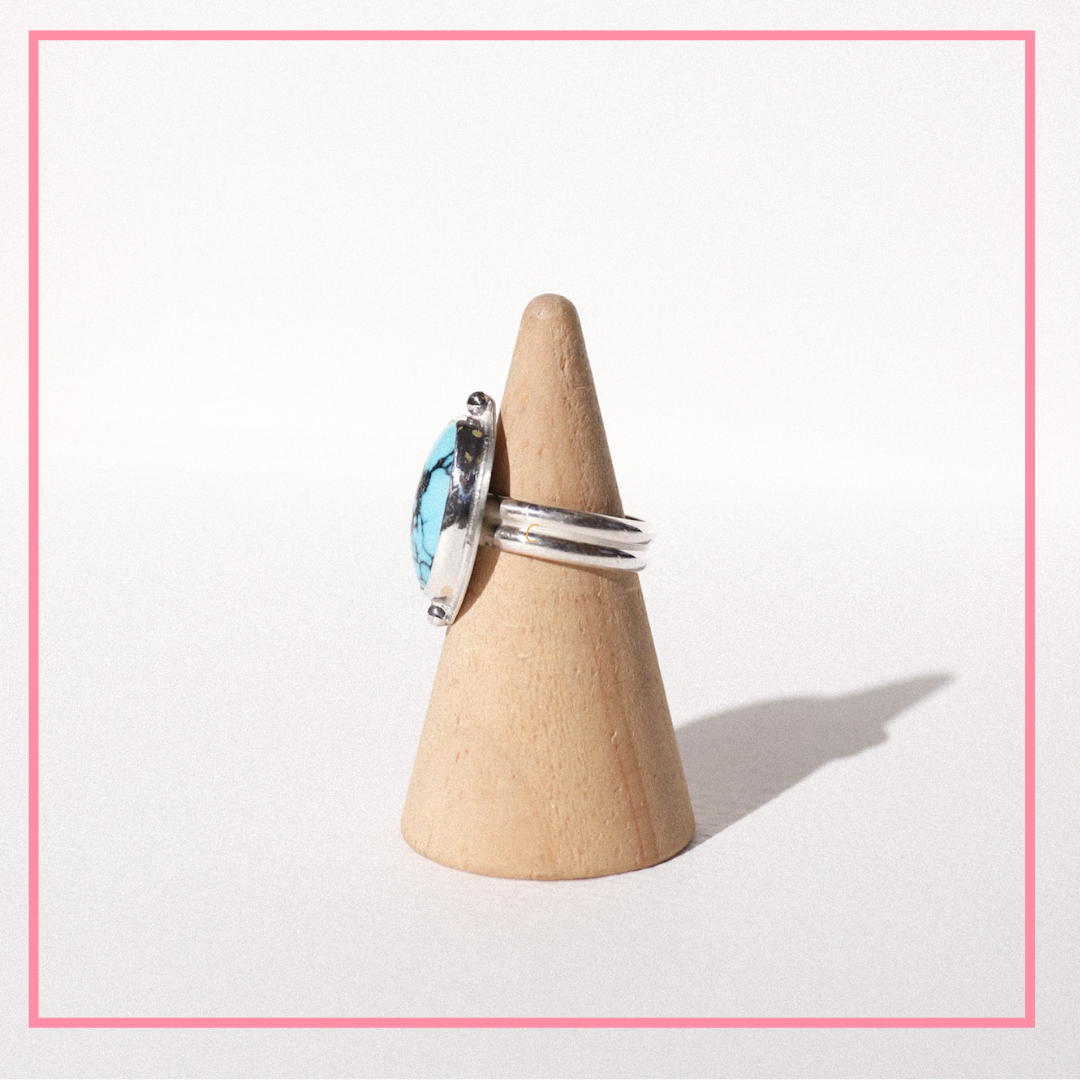 (7) Silver Turquoise Ring
