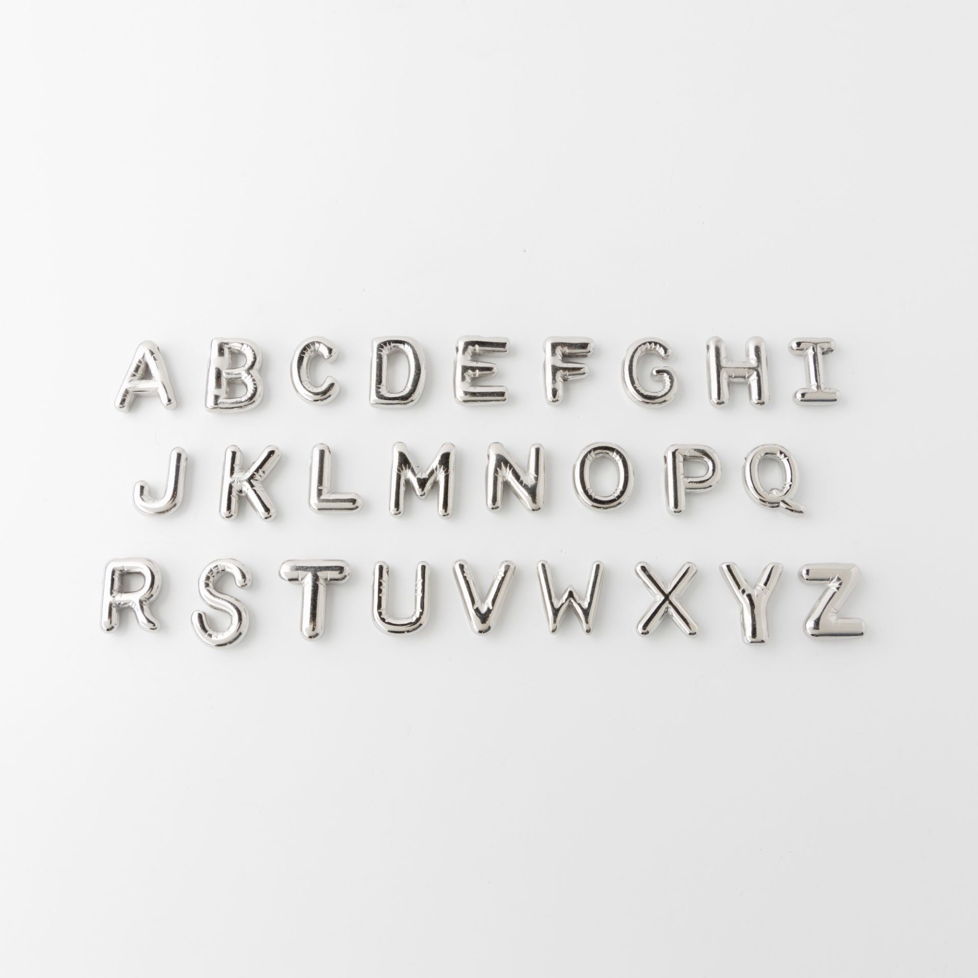 Silver Bubble Letter Necklace