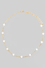 Gold Heart and Pearl Charm Necklace
