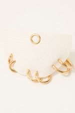 Gold Mini Tube Hoop Earrings - set of 3