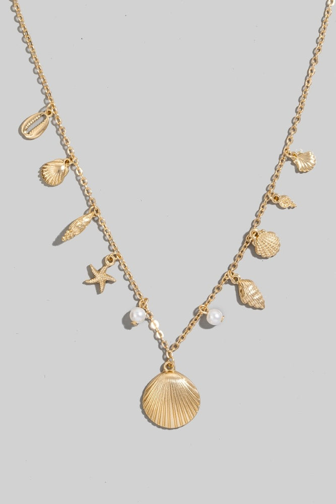 Gold Sea Life Charm Necklace