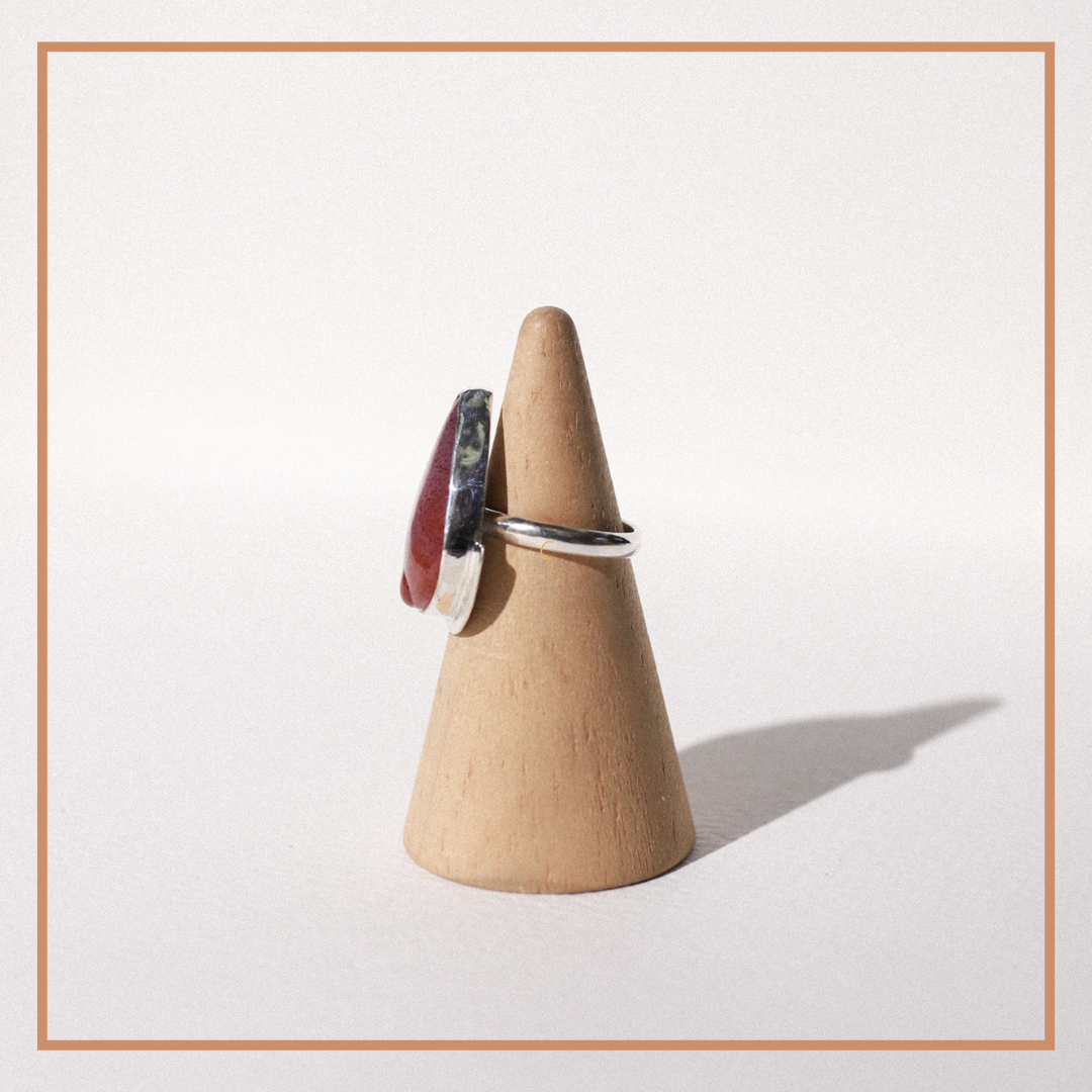 (5) Silver Gobi Desert Agate Ring