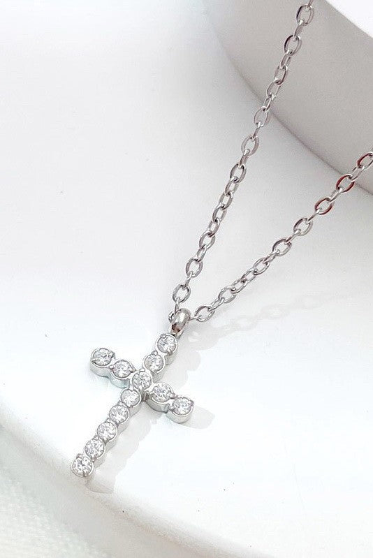 CZ Cross Necklace