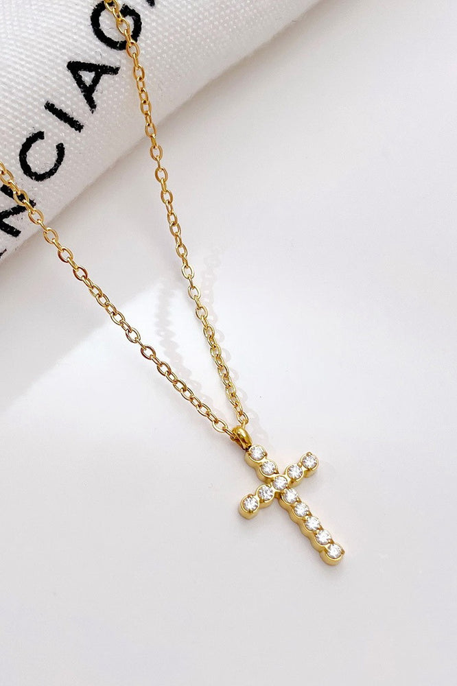 CZ Cross Necklace