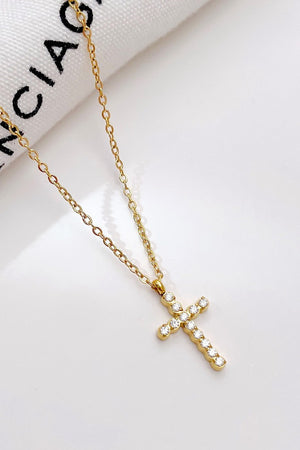 CZ Cross Necklace