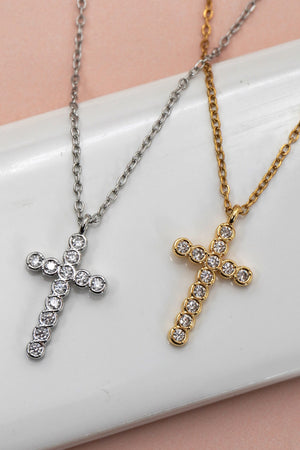 CZ Cross Necklace
