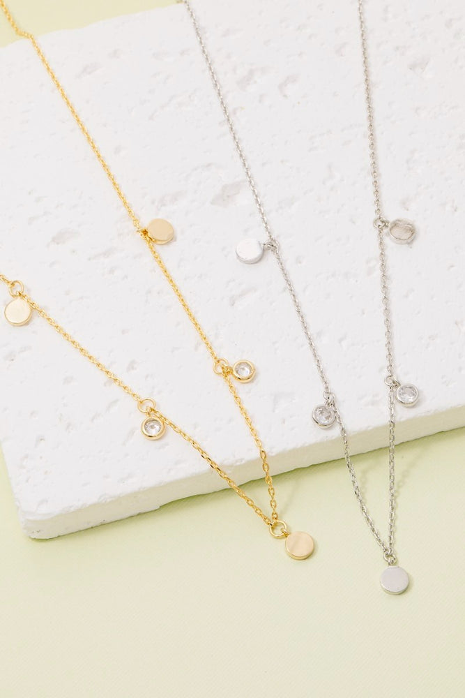 Dainty Rhinestone Dots Necklace