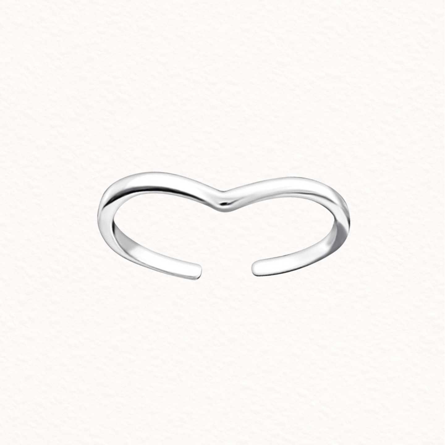 Sterling Silver Wave Adjustable Toe Ring