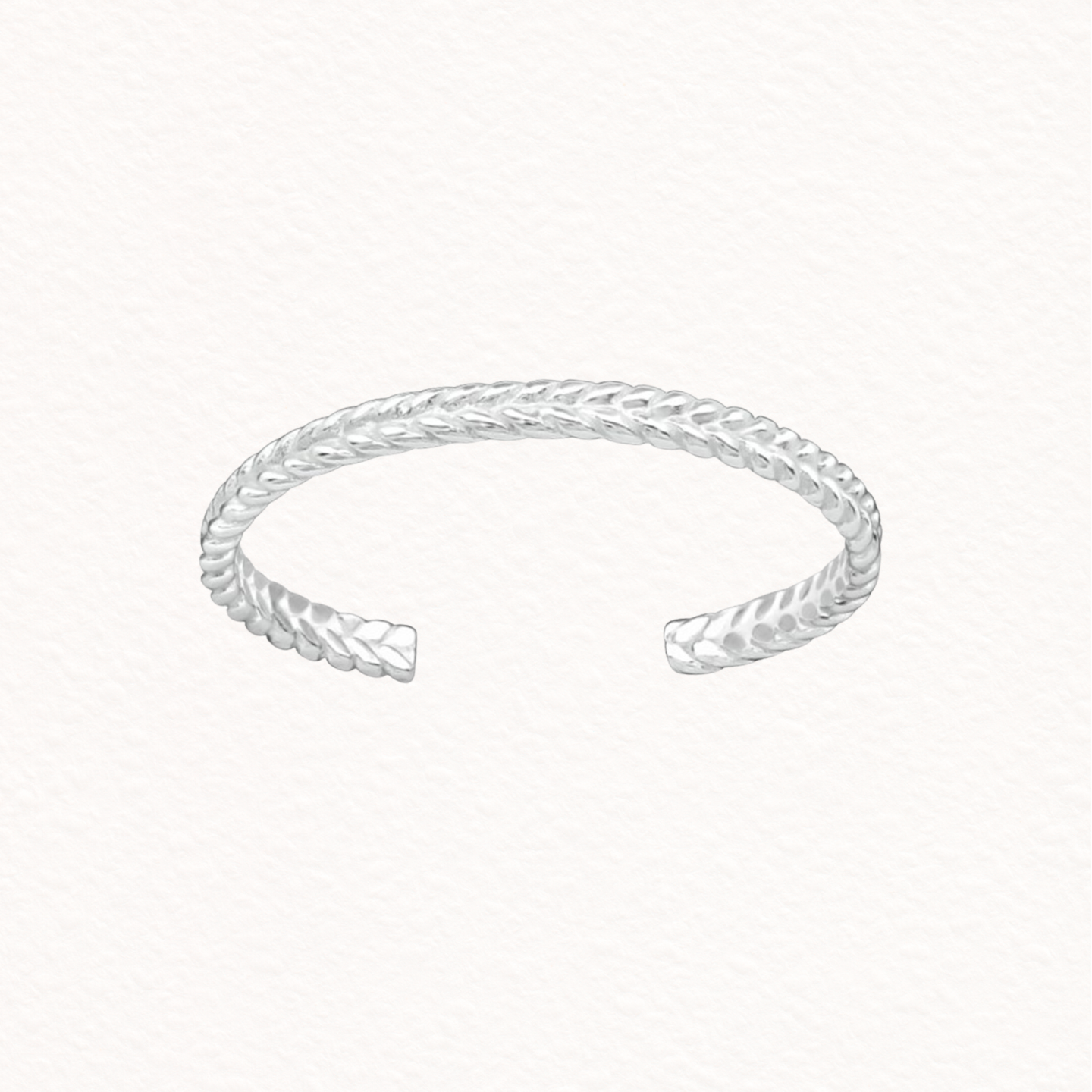 Sterling Silver Woven Adjustable Toe Ring
