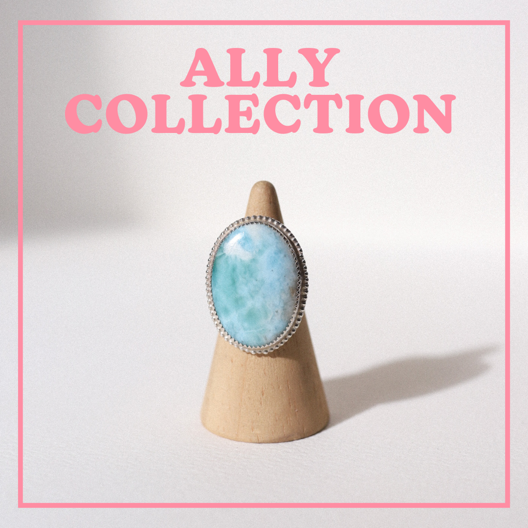 (7) Silver Larimar Ring
