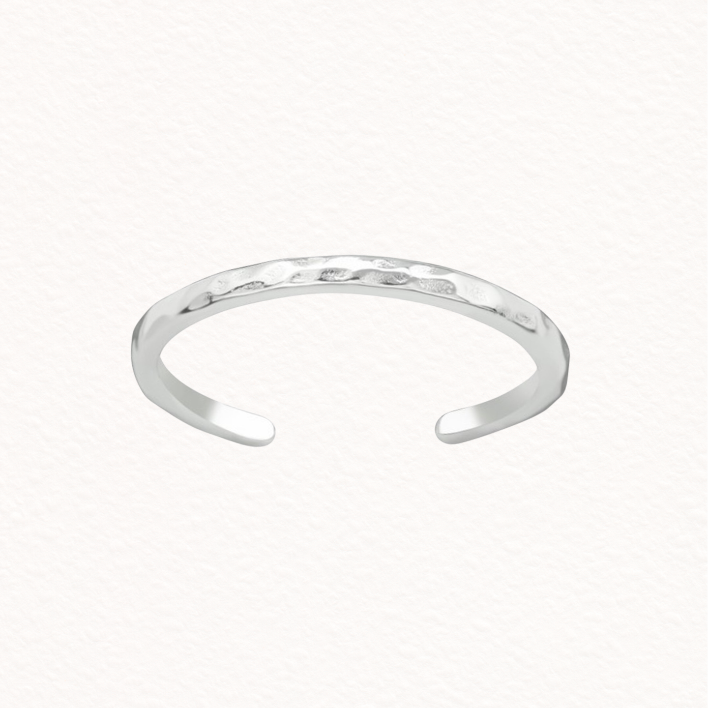 Sterling Silver Textured Adjustable Toe Ring