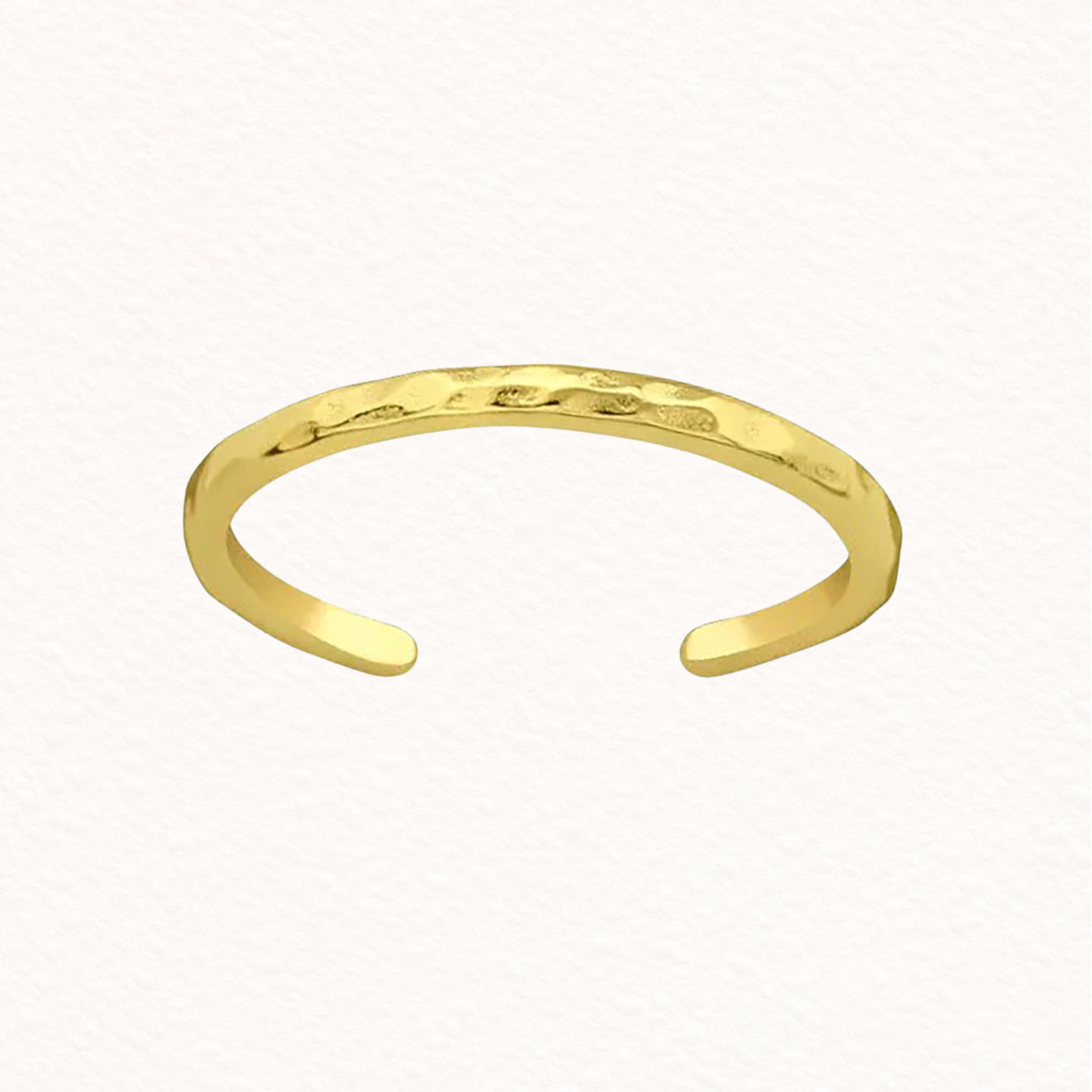Gold Textured Adjustable Toe Ring