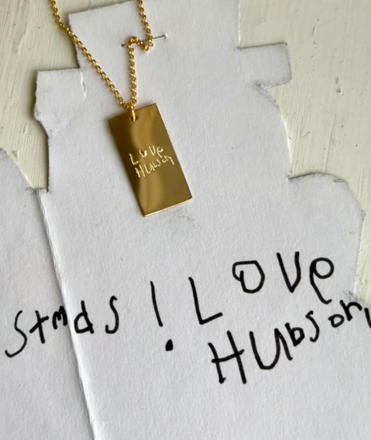 Custom Handwritten Engraved Necklace