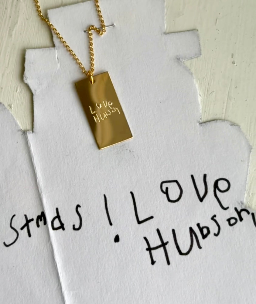 Custom Handwritten Engraved Necklace