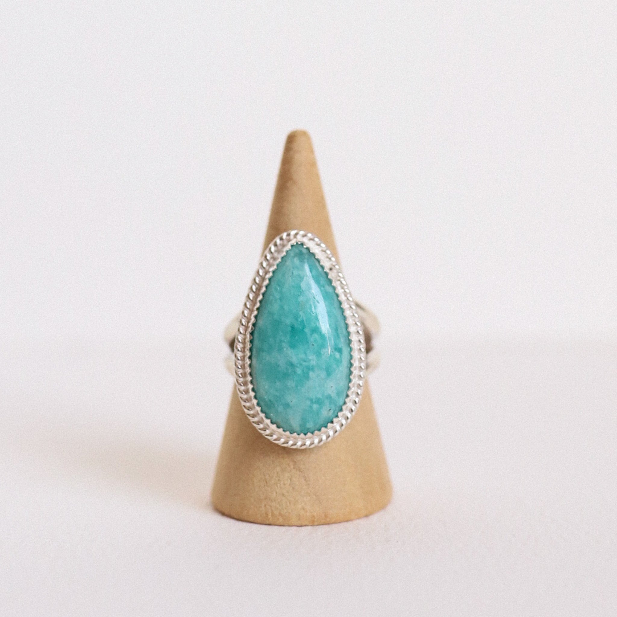 (7.5) Silver Amazonite Ring
