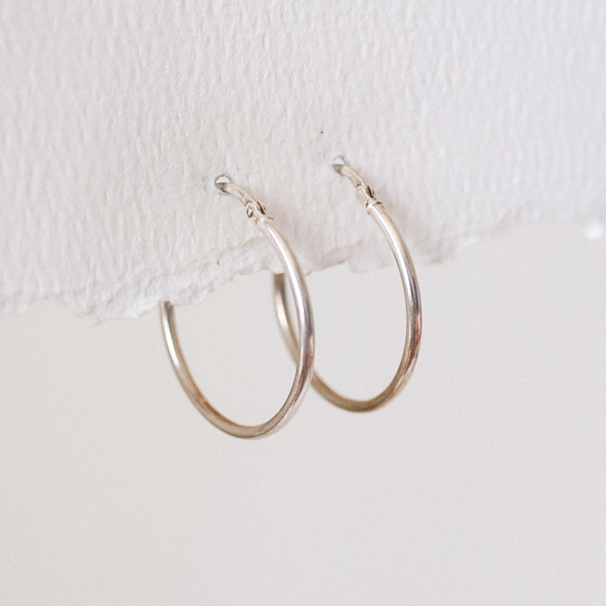 30mm Sterling Silver Hoops