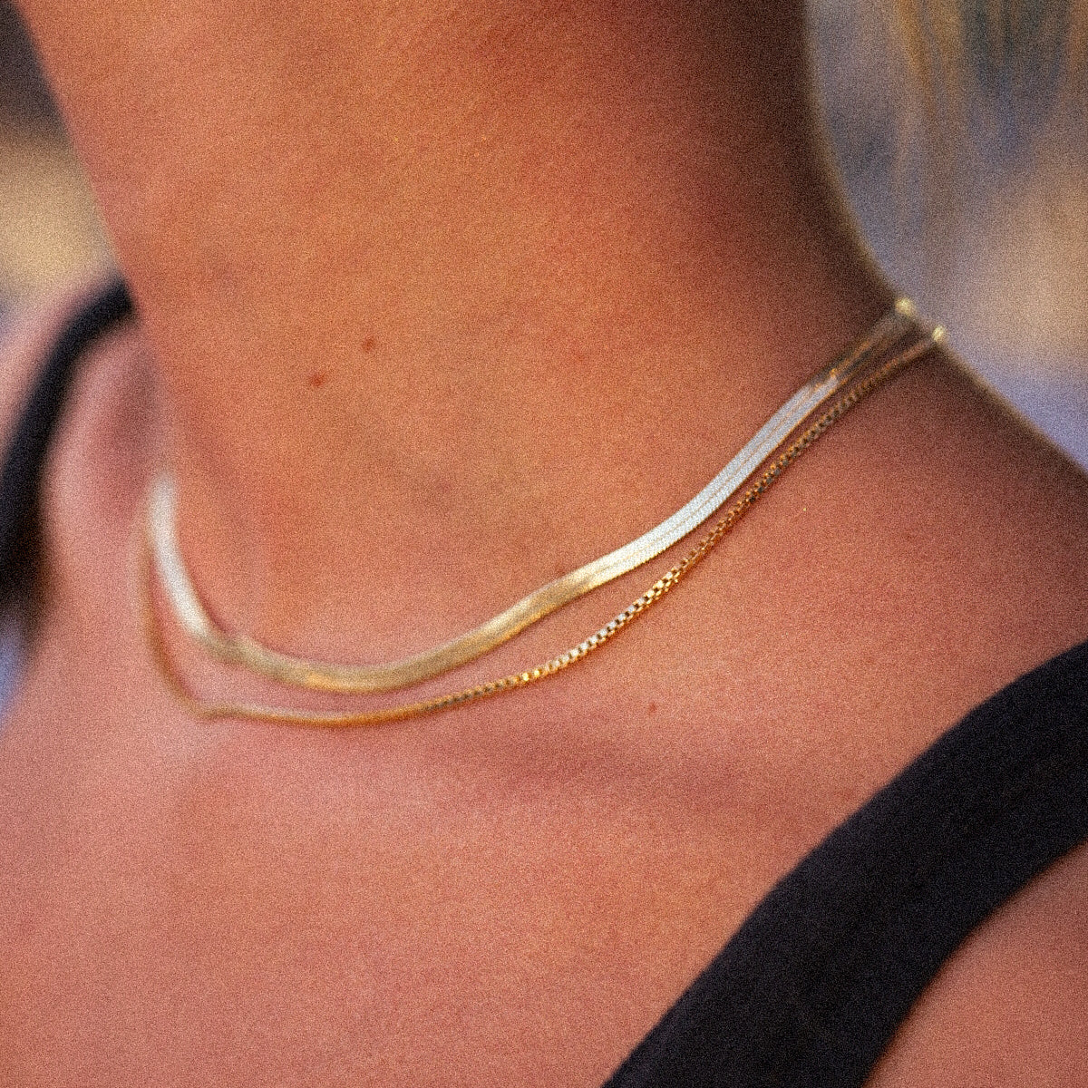 Herringbone Gold Necklace