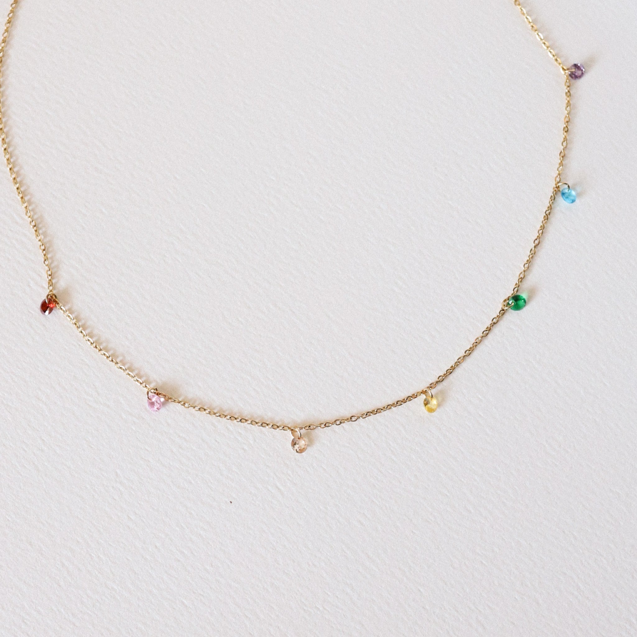 Ariana 18K Gold Cz Chain Necklace
