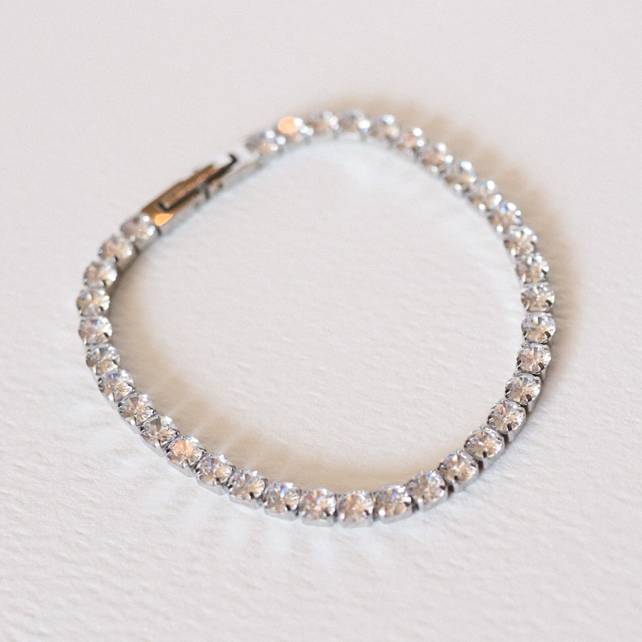 Tennis Bracelet - Silver + Gold