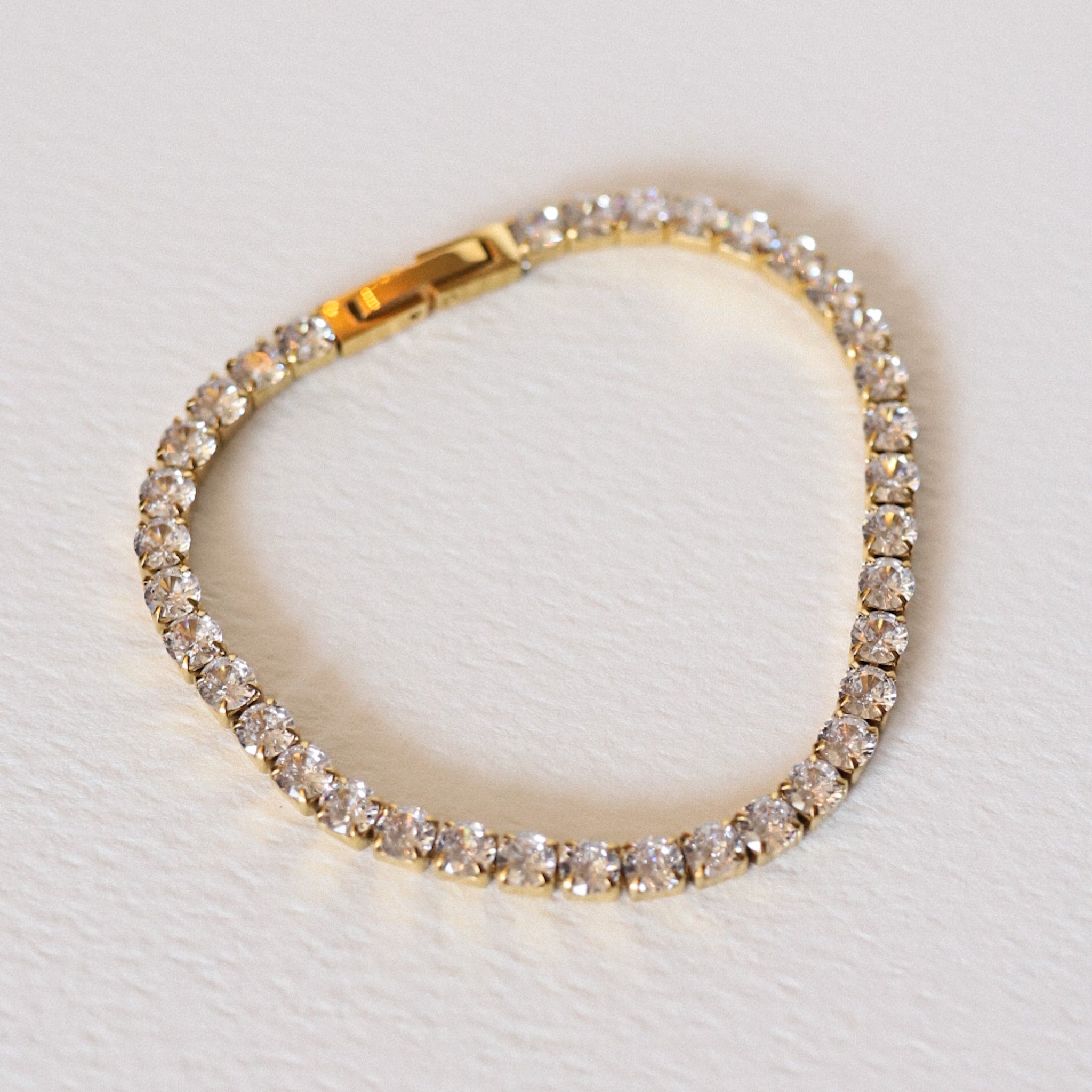 Tennis Bracelet - Silver + Gold