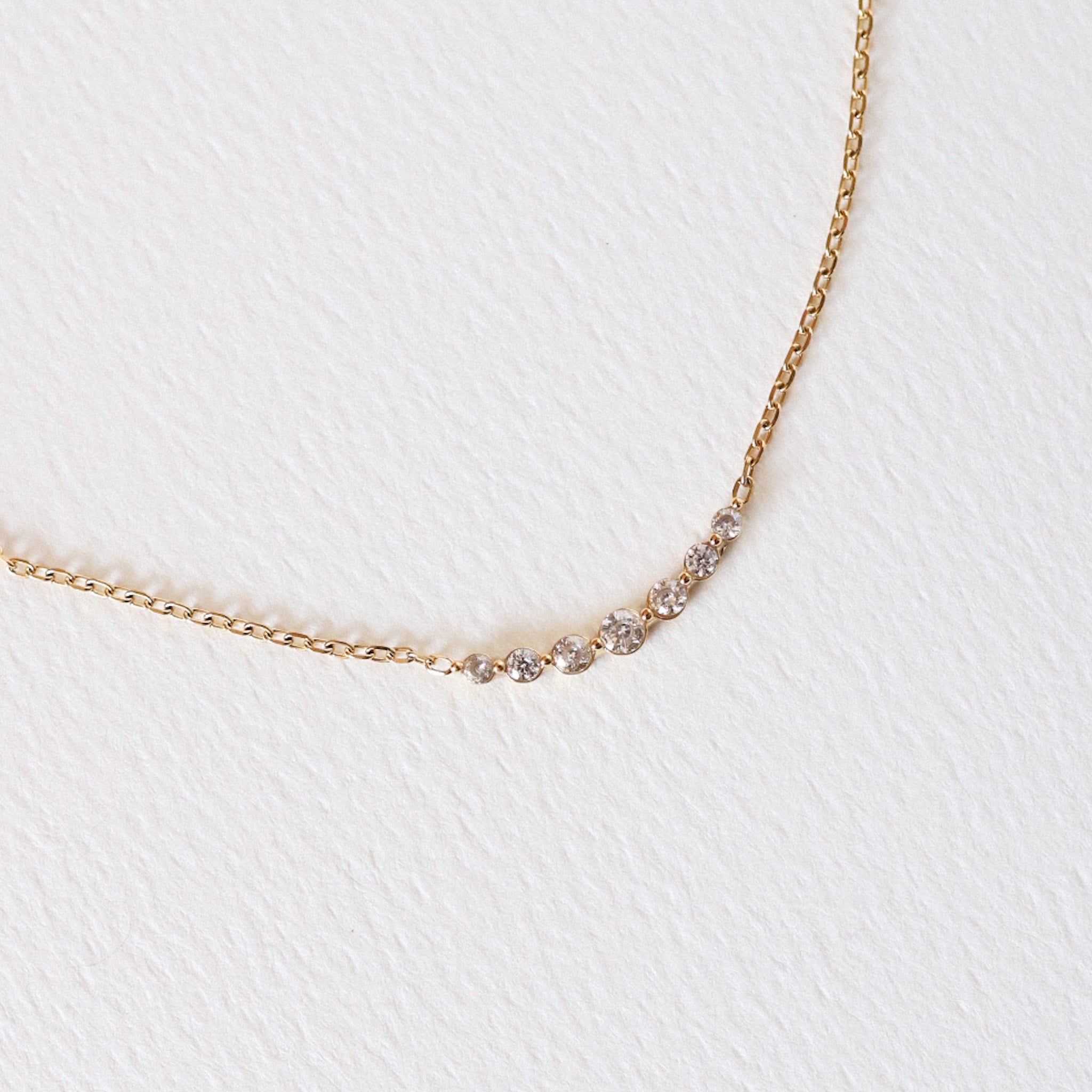 Remmi 18K Gold Crystal Station Chain Necklace