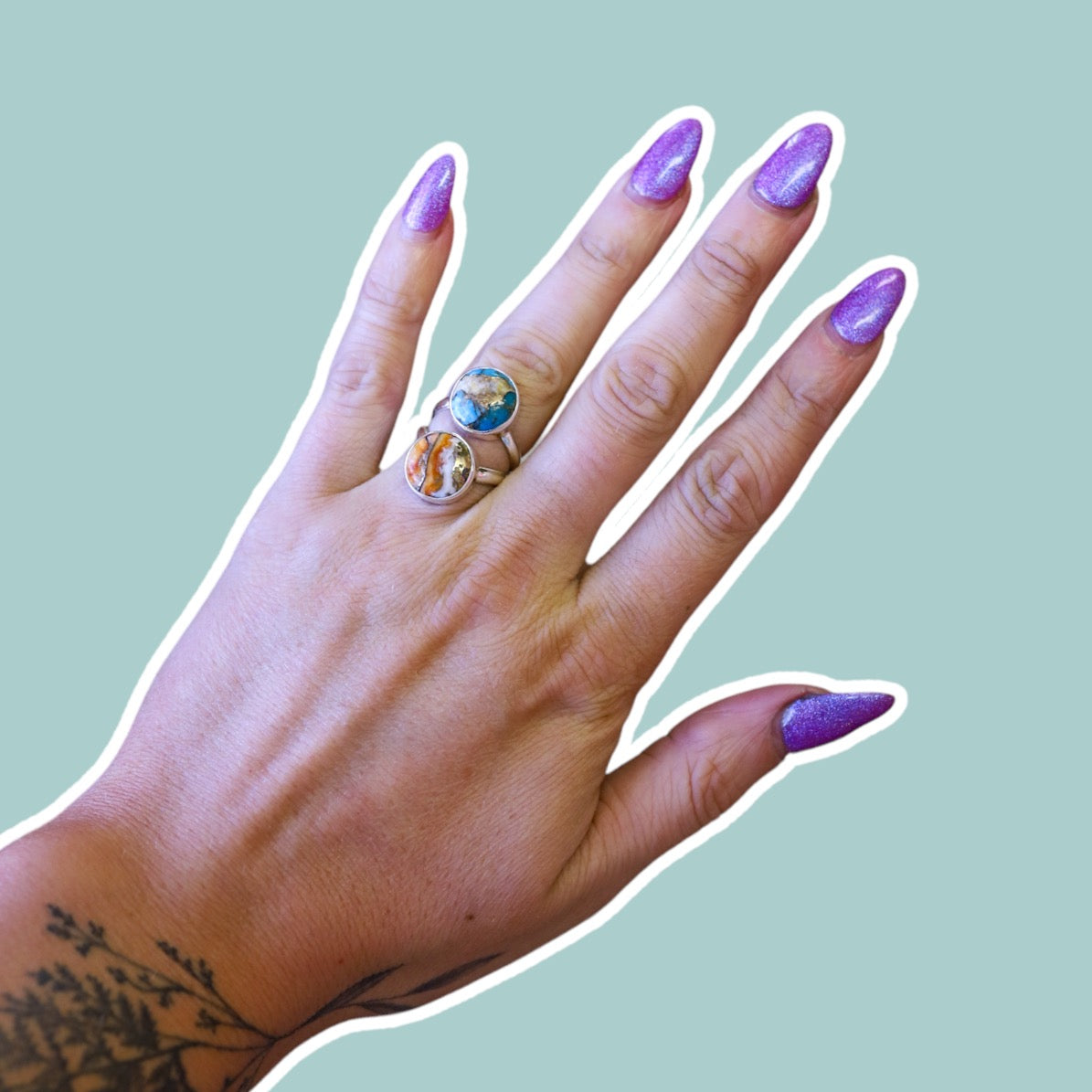 (5.25) Silver Mojave Turquoise Ring