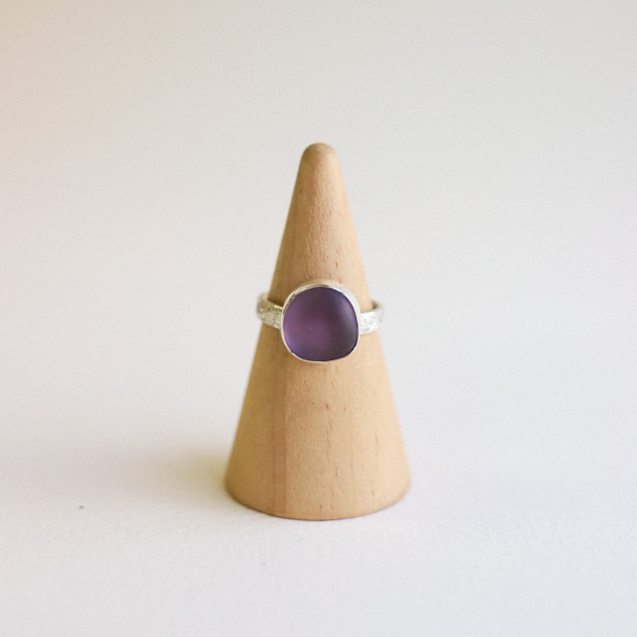 (7) Silver Sea Glass Ring