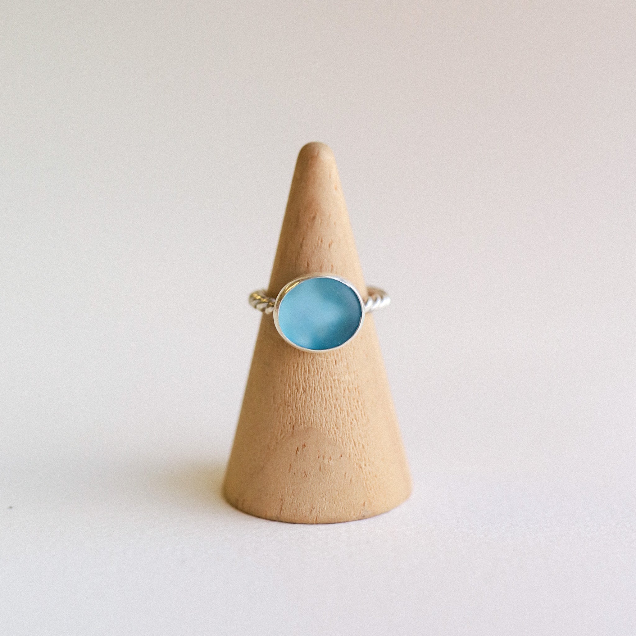 (6.25) Silver Sea Glass Ring