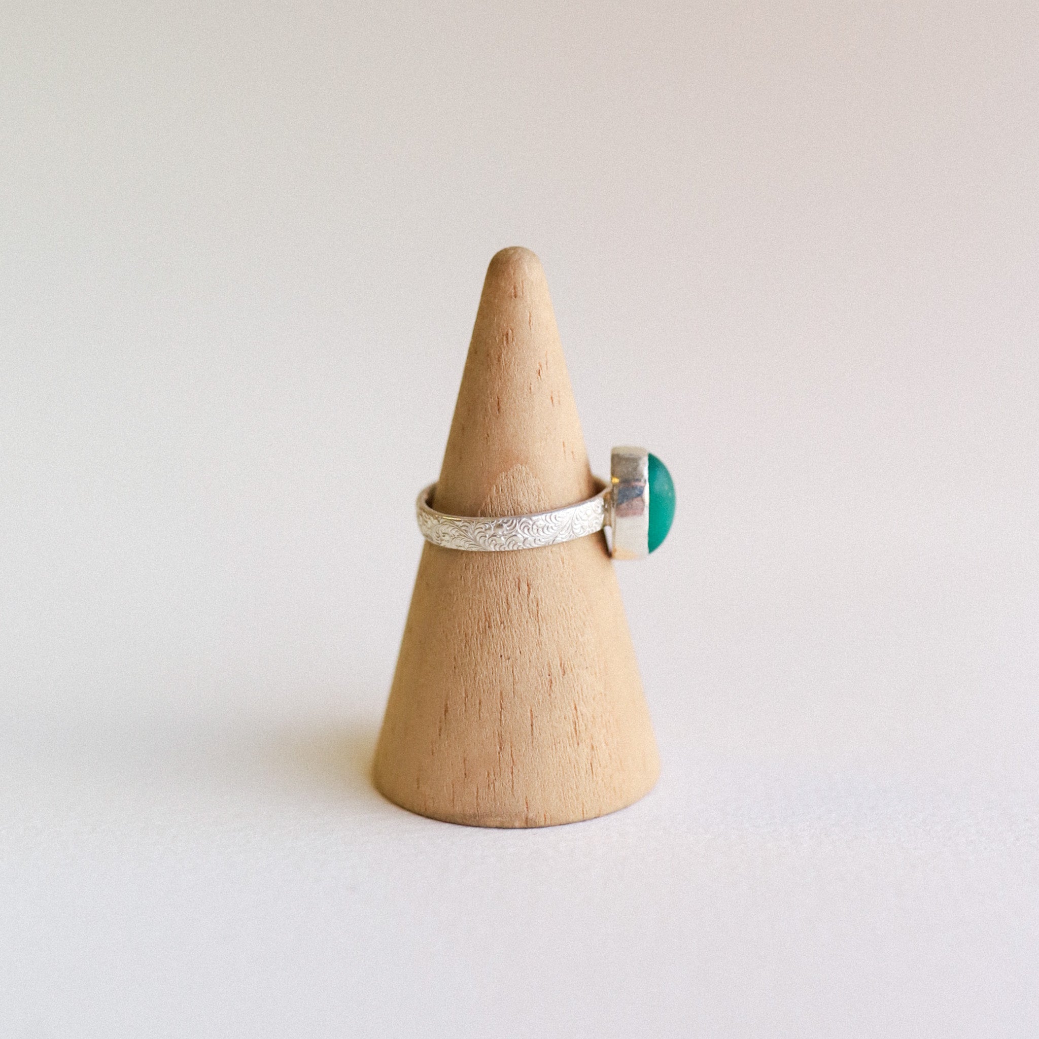 (7) Silver Sea Glass Ring