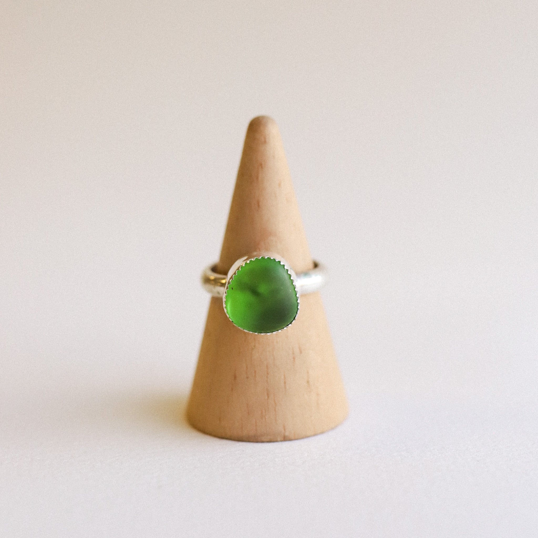 (9) Silver Sea Glass Ring