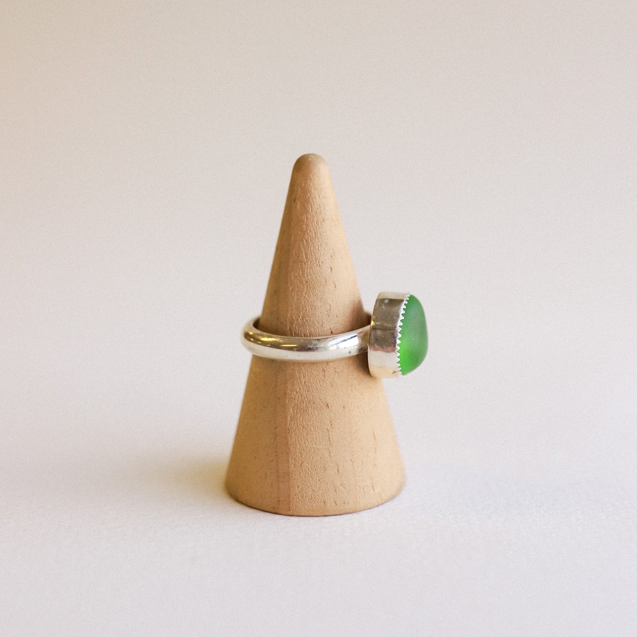 (9) Silver Sea Glass Ring