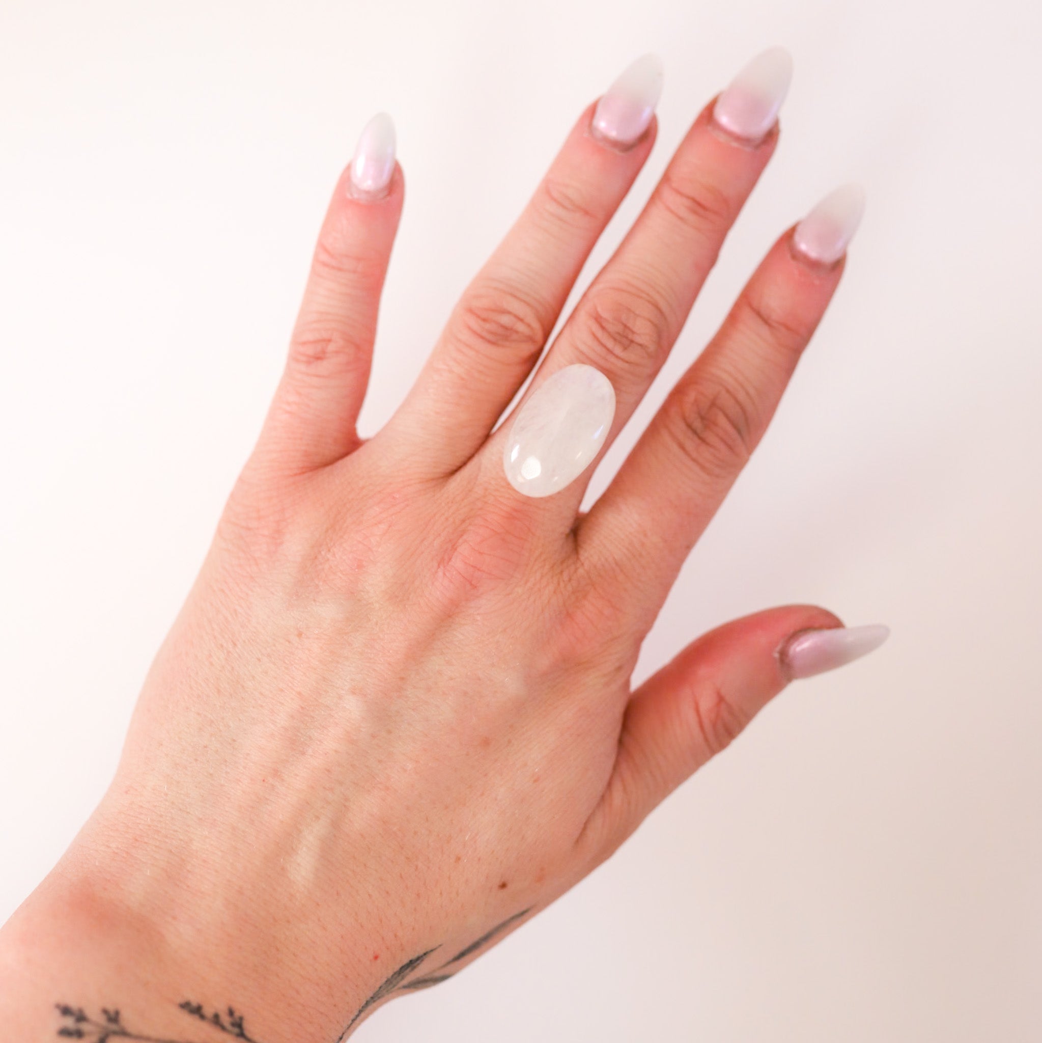 Custom Rainbow Moonstone Ring