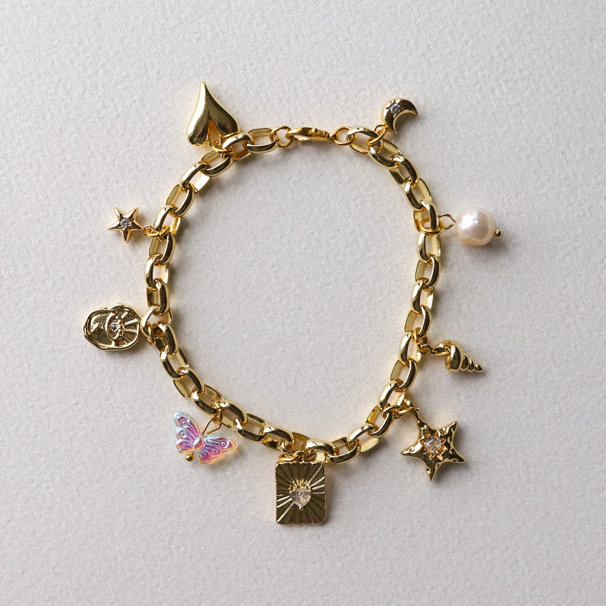 Gold Plated Charm Bracelet