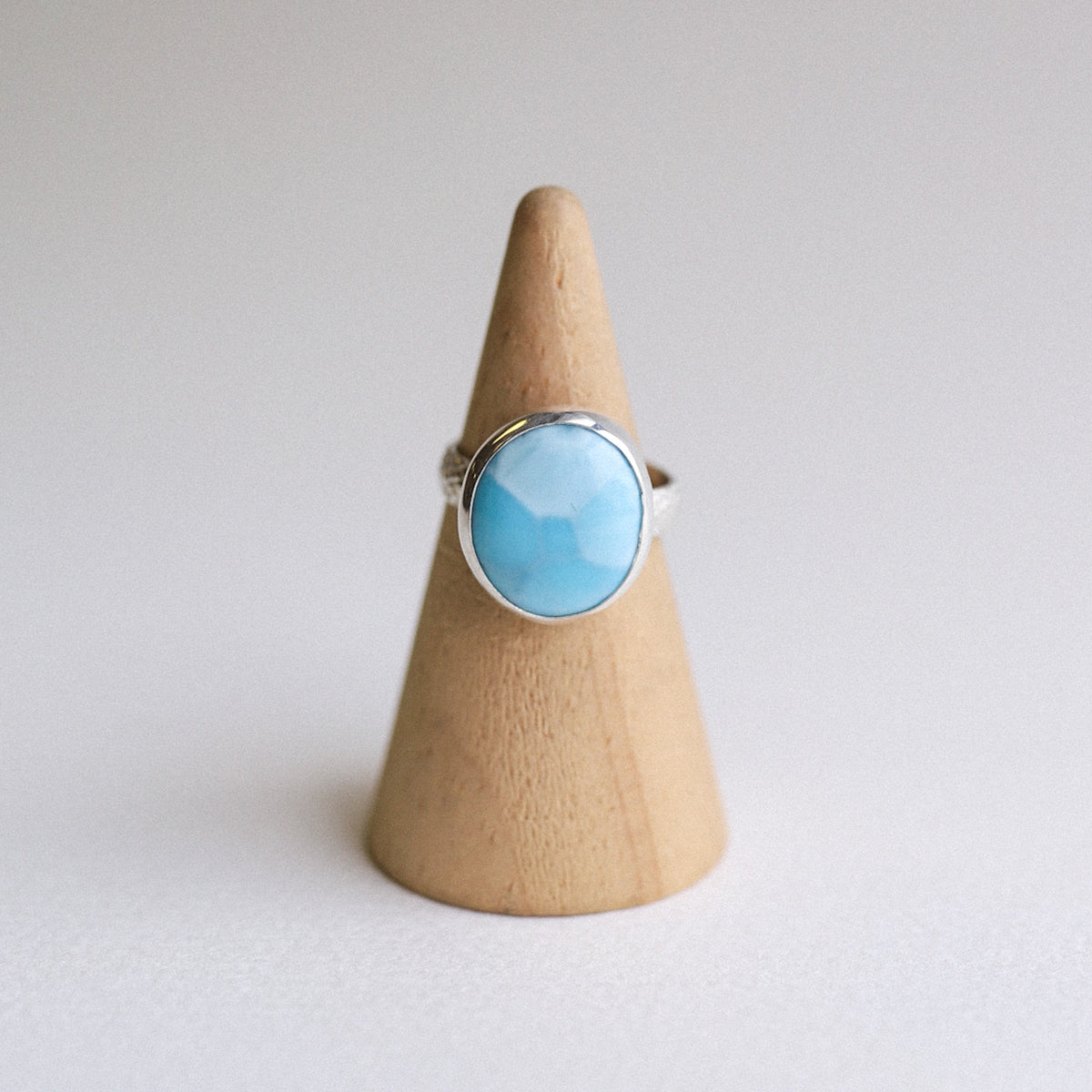 (6.75) Silver Larimar Ring