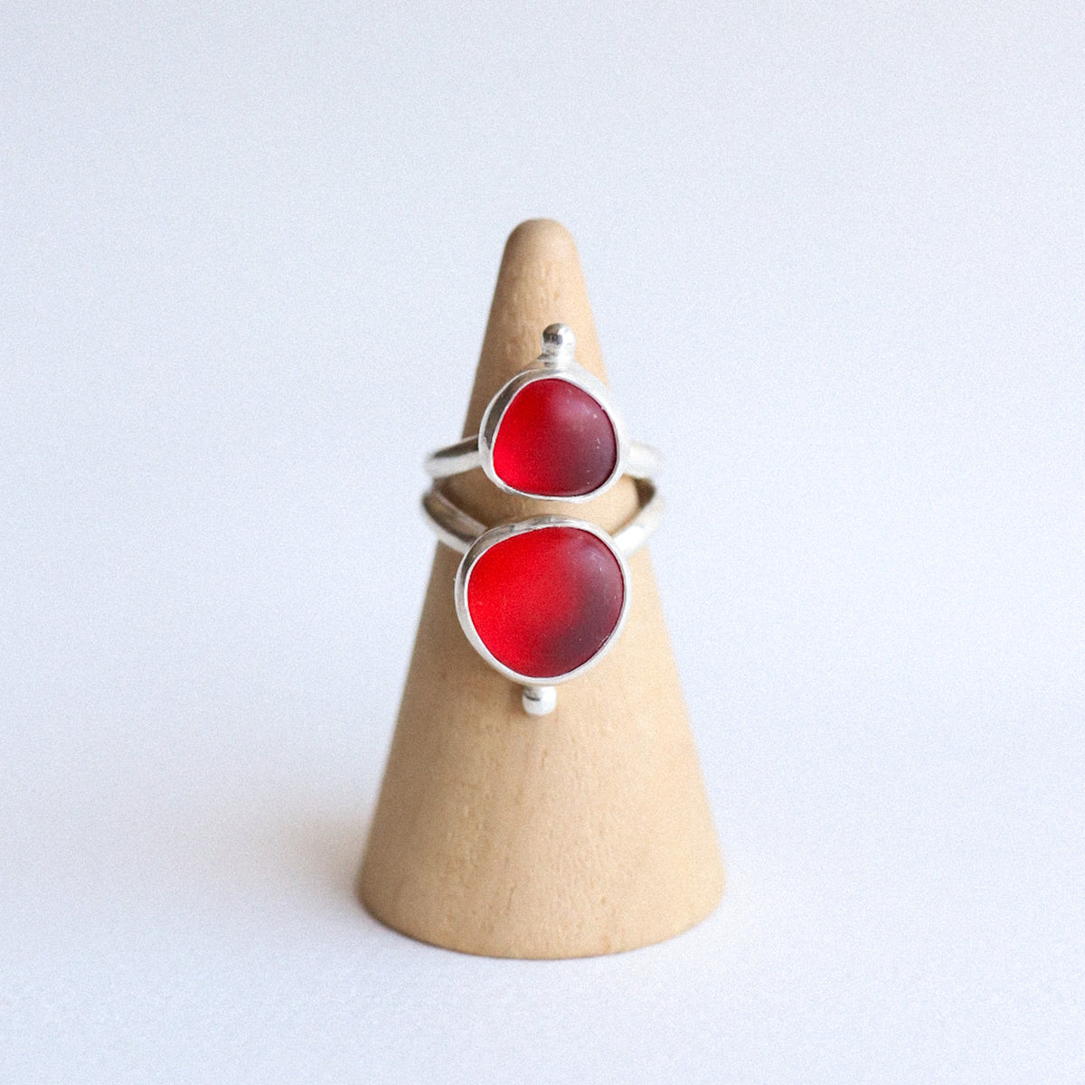 (5.5) Silver Sea Glass Ring