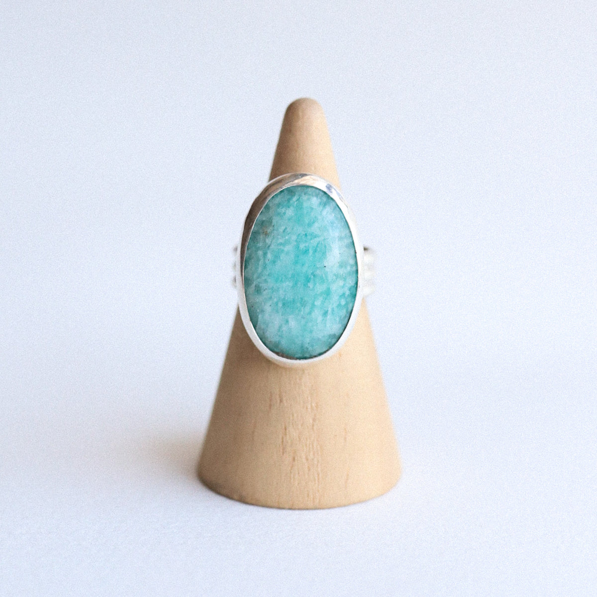 (7) Silver Amazonite Ring
