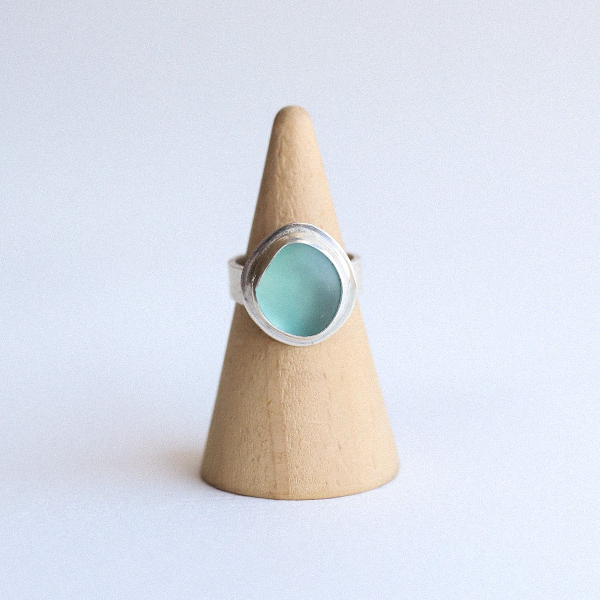 (7) Silver Sea Glass Ring