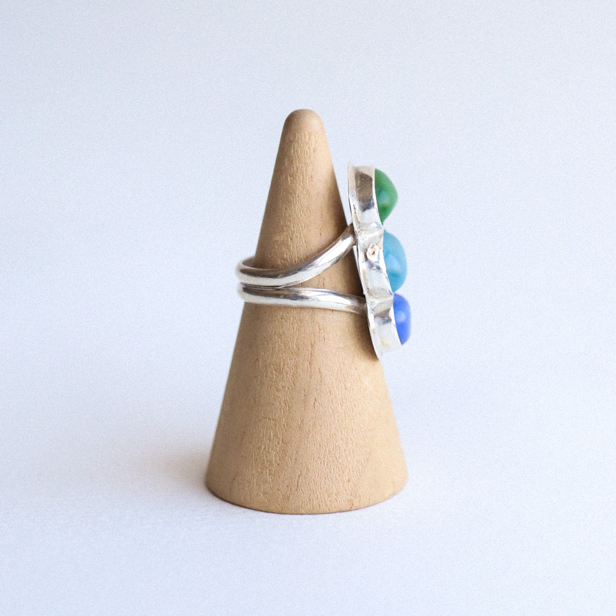(6) Silver Sea Glass Ring