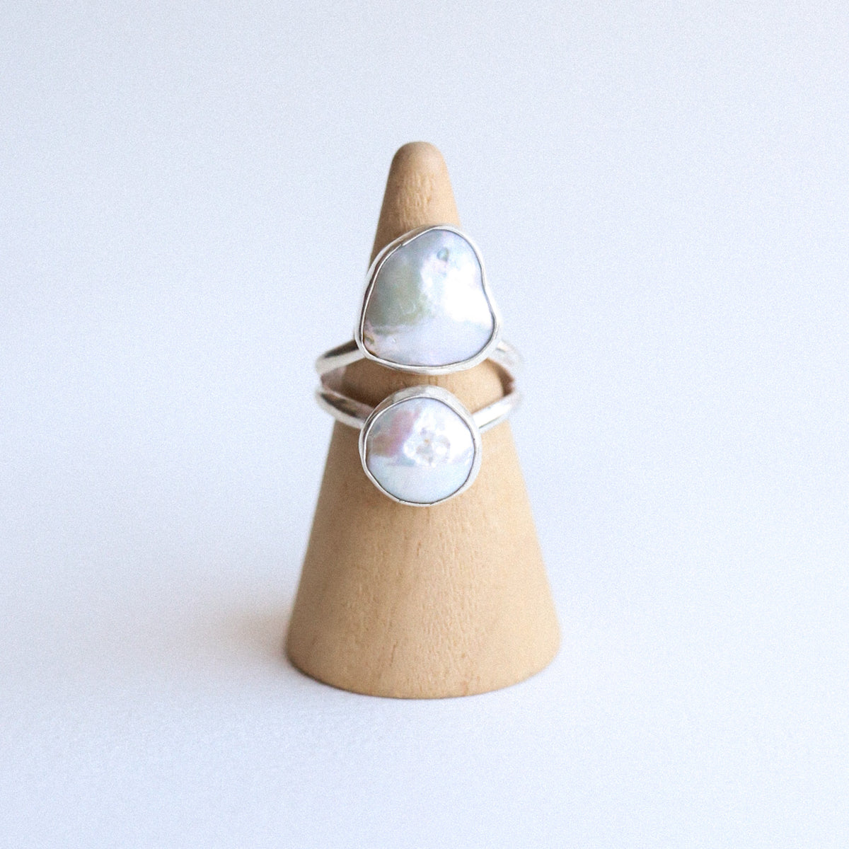 (9) Silver Fresh Water Pearl Ring