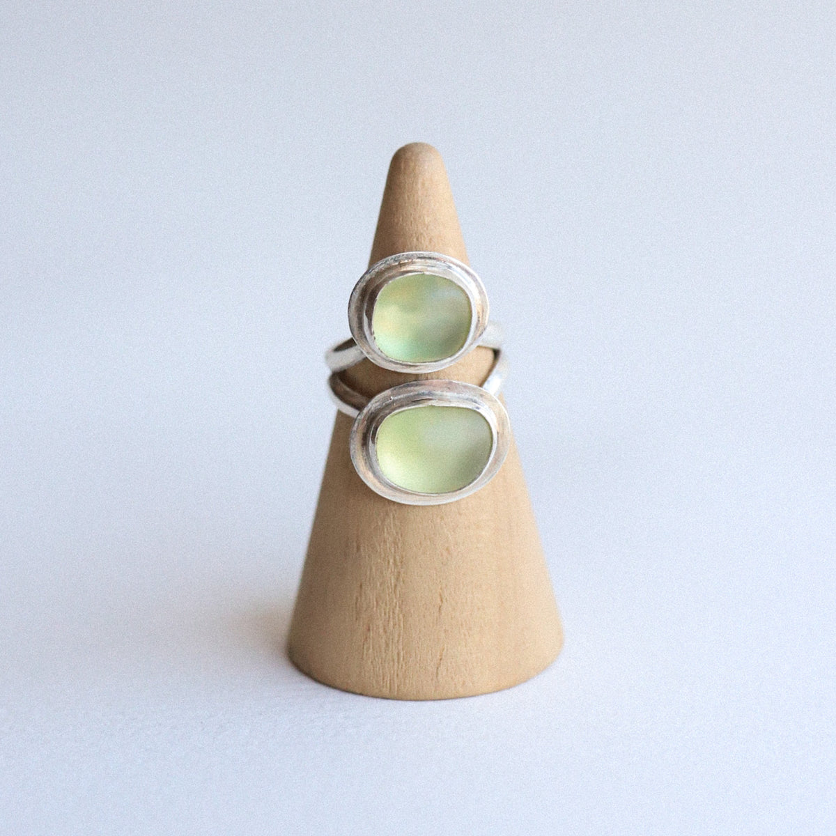 (6) Silver Sea Glass Ring