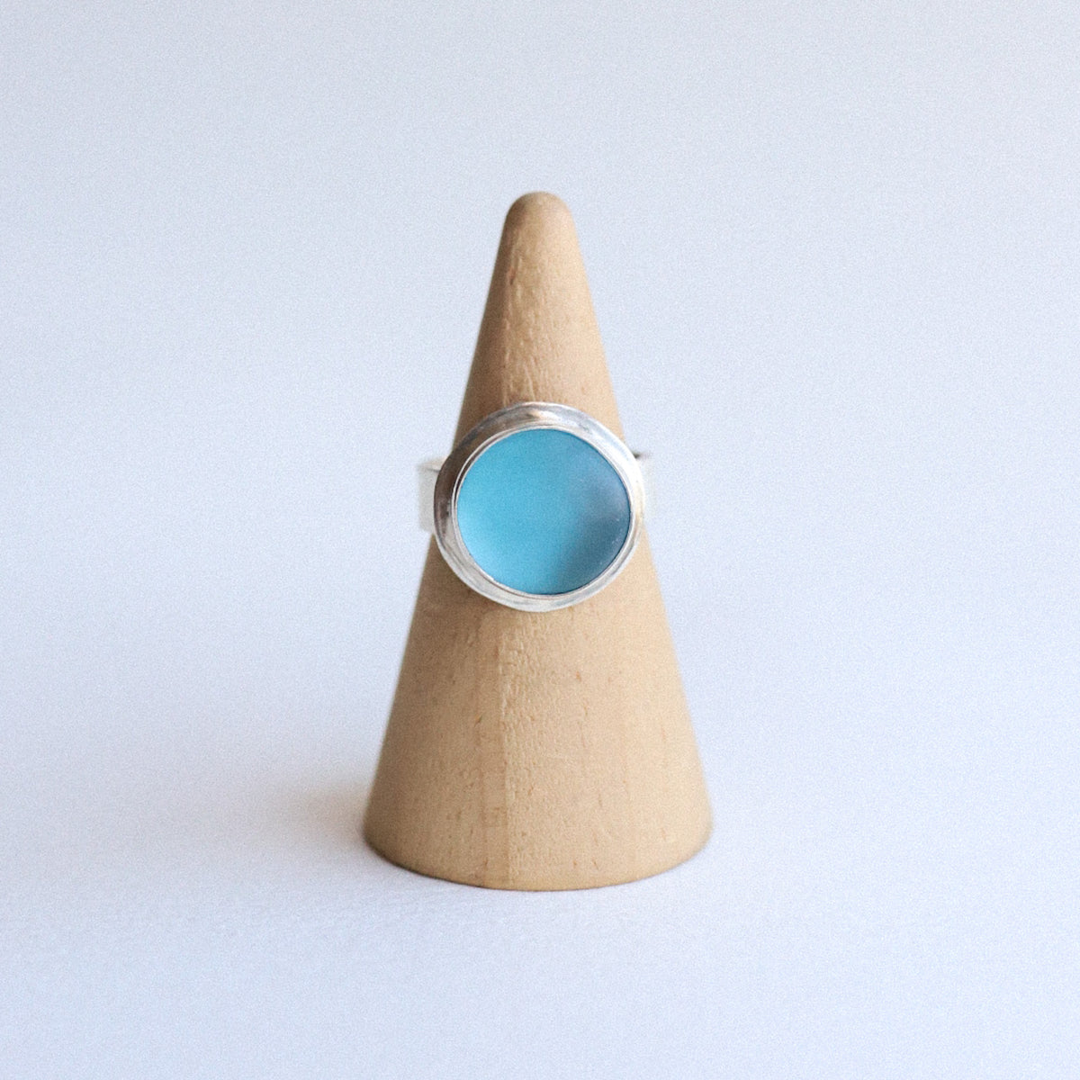 (7.25) Silver Sea Glass Ring