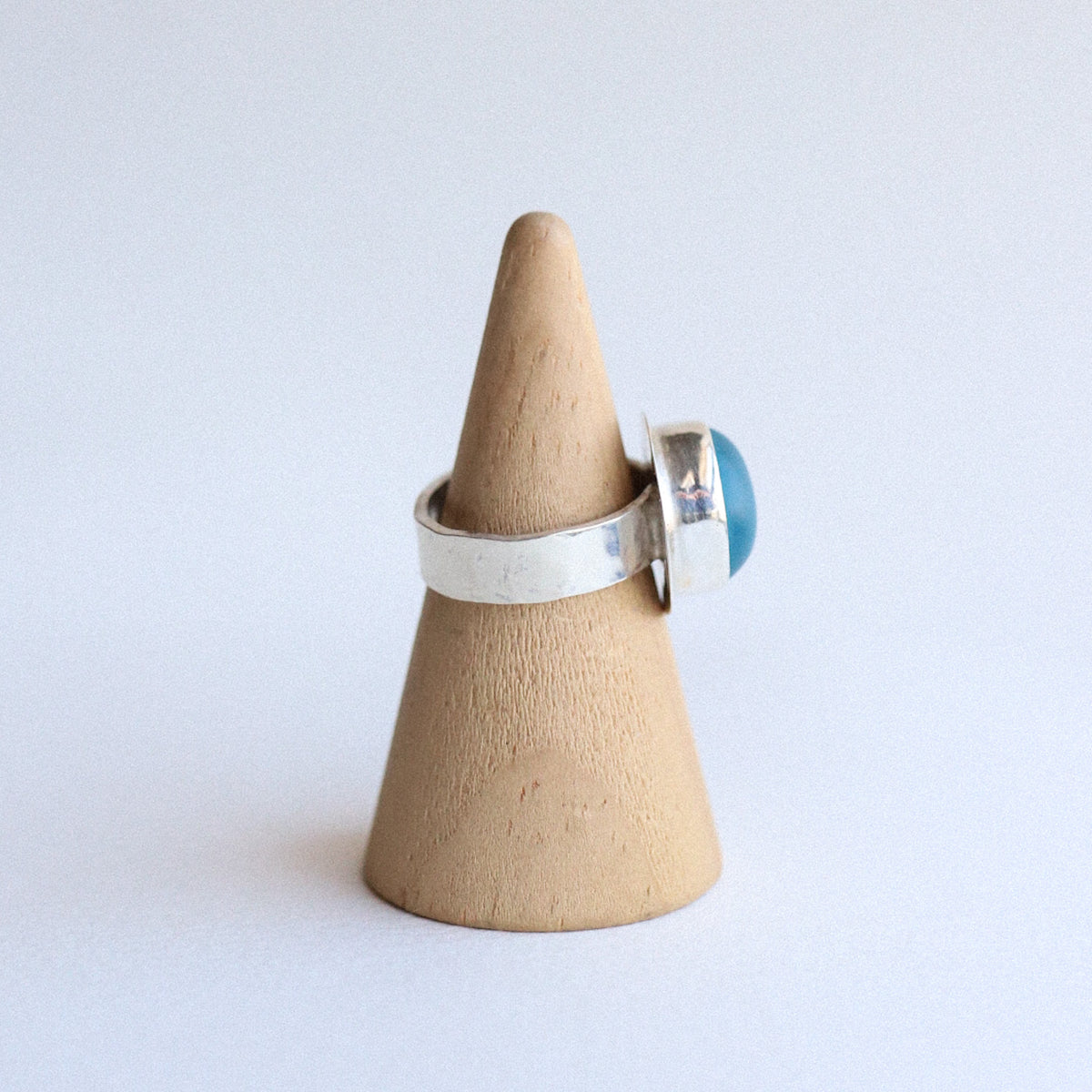(7.25) Silver Sea Glass Ring