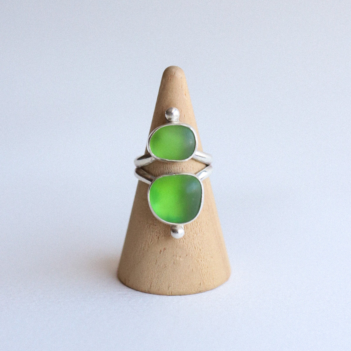 (7.5) Silver Sea Glass Ring
