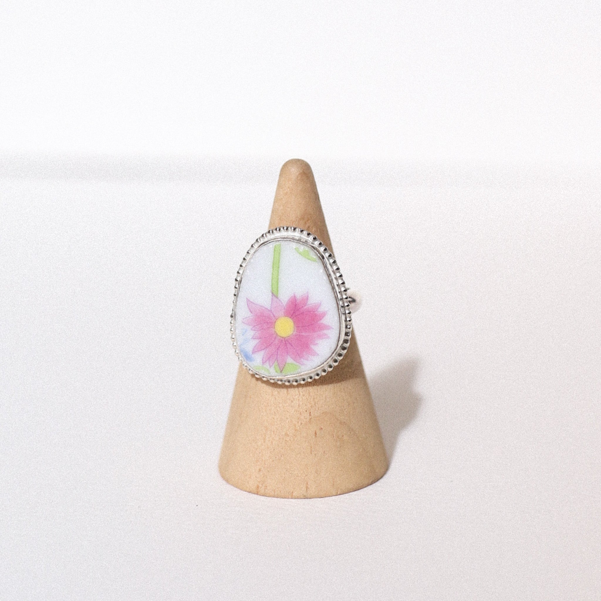 (7) Silver Vintage Plate Ring