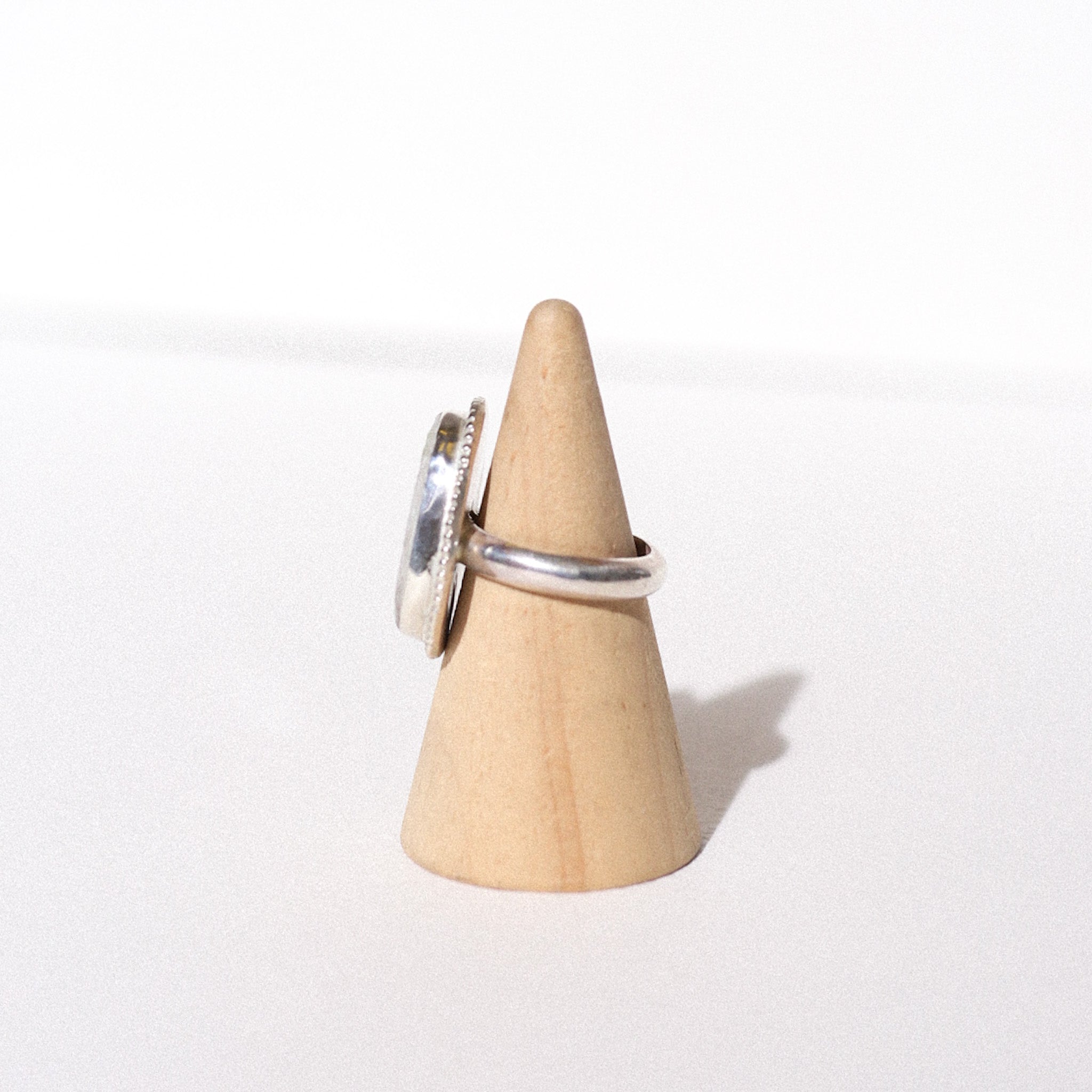 (7) Silver Vintage Plate Ring