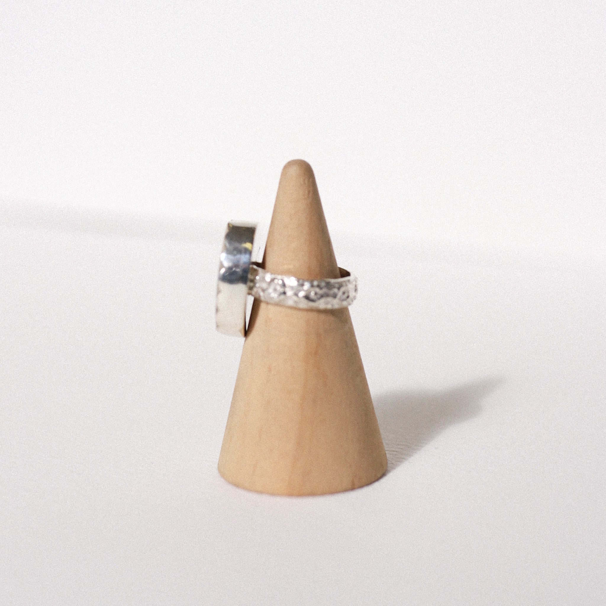 (5)Silver Vintage Plate Ring