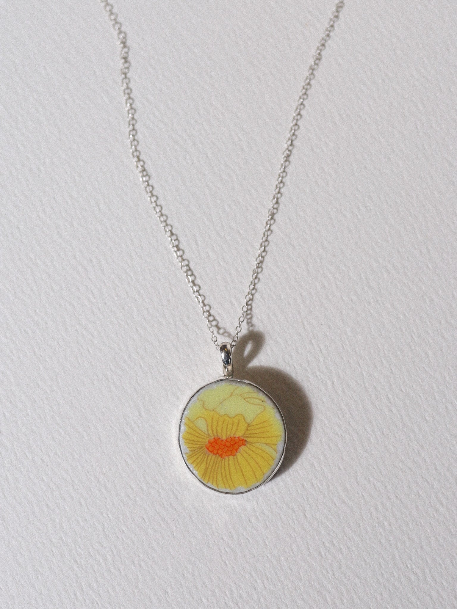 Silver Vintage Plate Necklace
