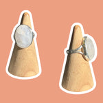 (6.5) Silver Moonstone Ring