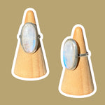 (6.5) Silver Moonstone Ring