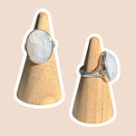 (5) Silver Moonstone Ring